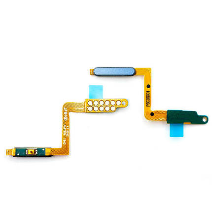 Шлейф для Samsung A750F Galaxy A7 (2018) з кнопкою включення та сканером відбитку пальця (Blue), фото 1