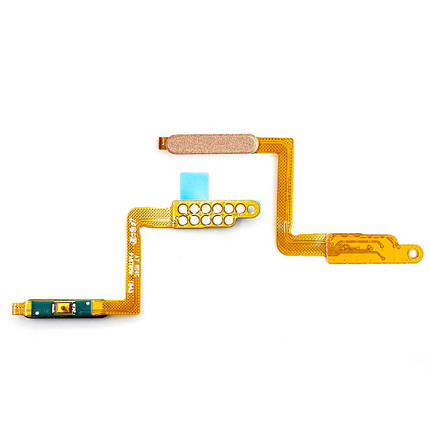 Шлейф для Samsung A750F Galaxy A7 (2018) з кнопкою включення та сканером відбитку пальця (Gold), фото 1