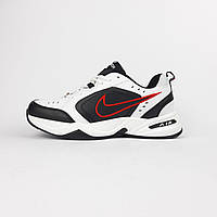 Модные кроссовки Nike AIR Monarch білі з чорним та червоним|Кроссовки на весну/осень