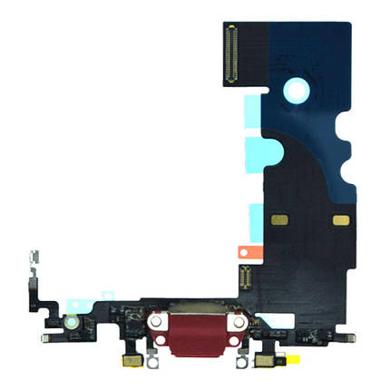 Шлейф для iPhone 8 з роз’ємом зарядки (Red) (Original), фото 1