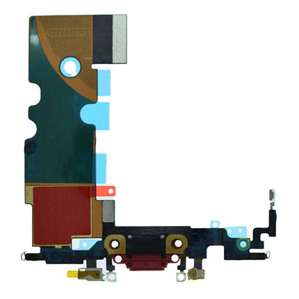 Шлейф для iPhone 8 з роз’ємом зарядки (Red) (Original), фото 2