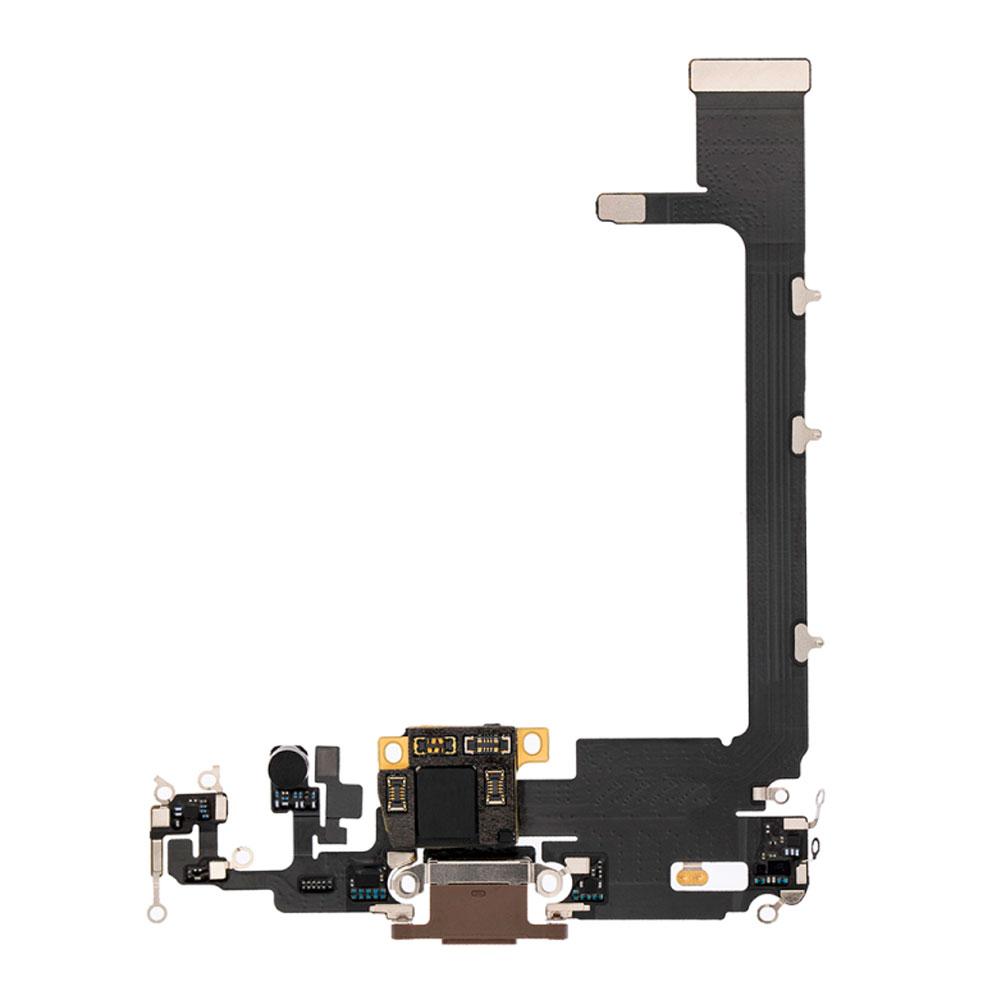 Шлейф для iPhone 11 Pro Max з роз’ємом зарядки (Gold) (Original)