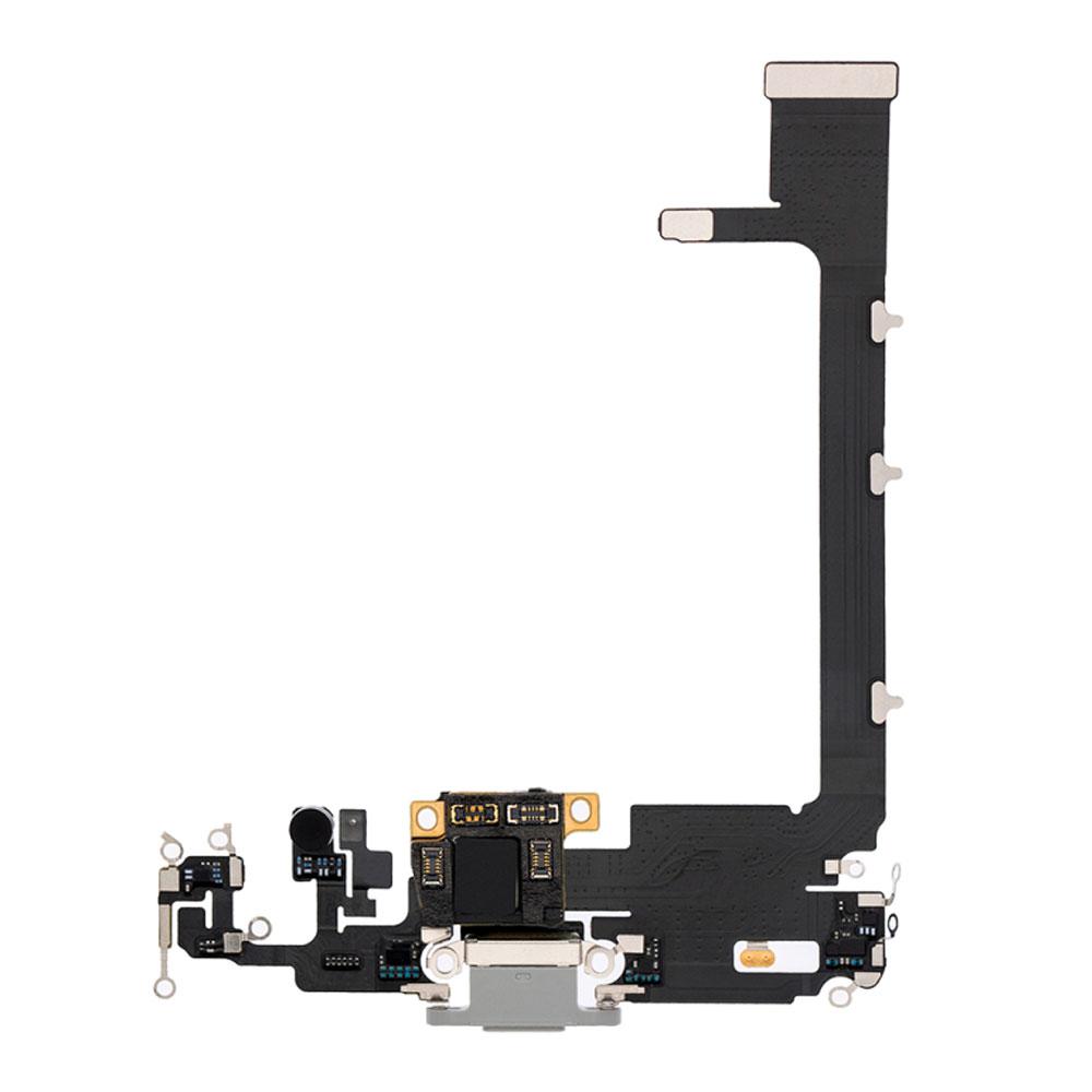Шлейф для iPhone 11 Pro Max з роз’ємом зарядки (Silver) (Original)