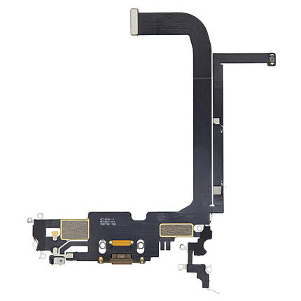 Шлейф для iPhone 13 Pro Max з роз’ємом зарядки (Gold) (Original), фото 3