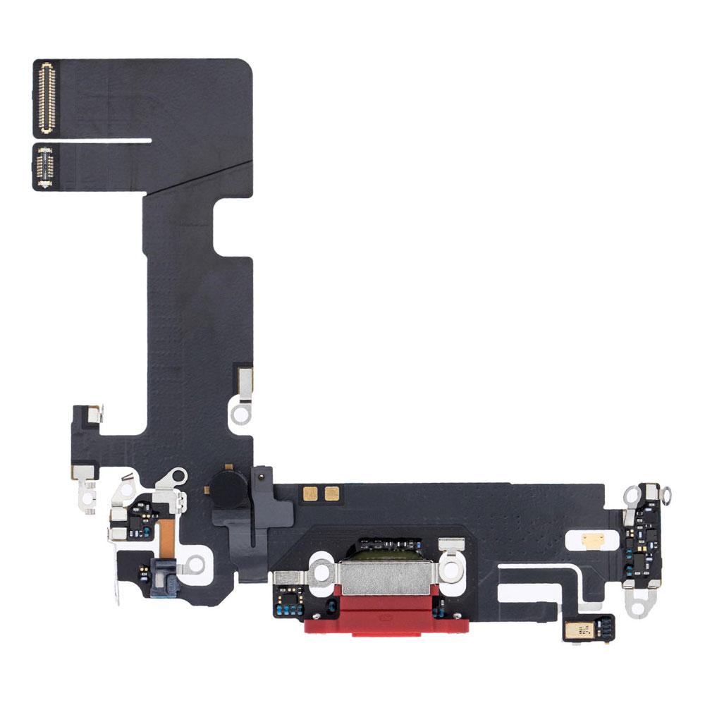 Шлейф для iPhone 13 з роз’ємом зарядки (Red) (Original)