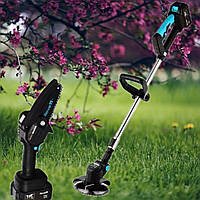 Набір для догляду за садом 2 в 1 Kraftec акумуляторний тример і акумуляторна пила