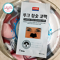 Пластир-смужка з деревним вугіллям від чорних цяток LUKE Charcoal Nose Cleansing Strips, 1шт