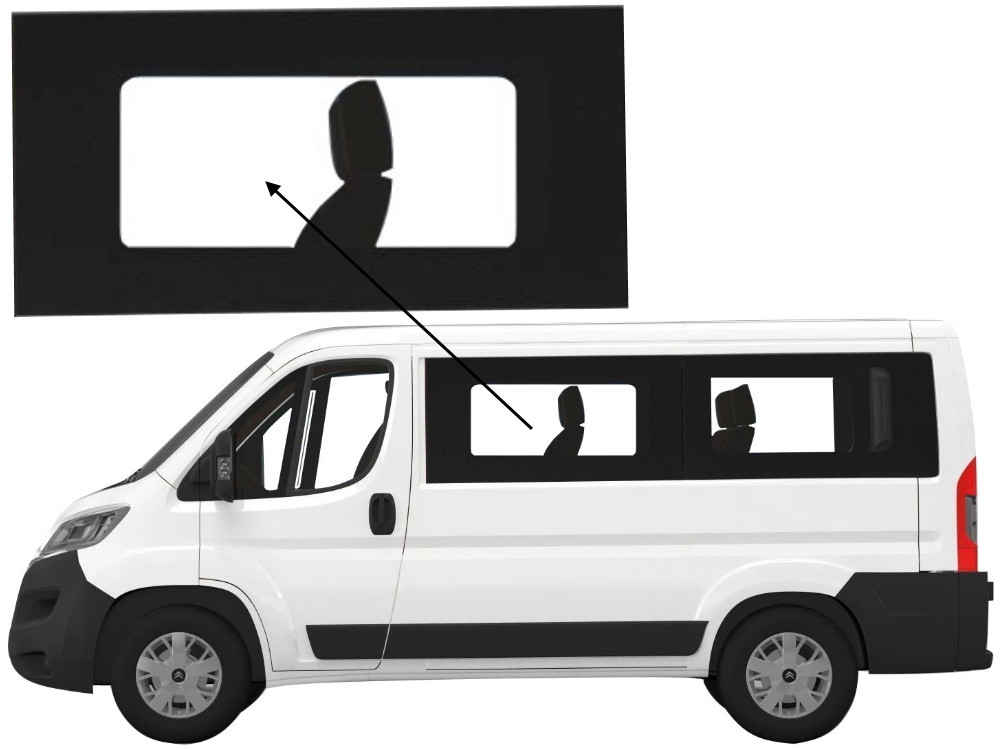 Бічне скло Citroen Jumper 2006-2023 салону переднє ліве коротка база