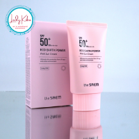 Сонцезахисний крем з каламіном  The Saem Eco Earth Power Pink Sun Cream SPF50 + PA ++++, 50g