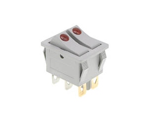 Кнопка KCD3-606 подвійна для электроприборов 250V 16A