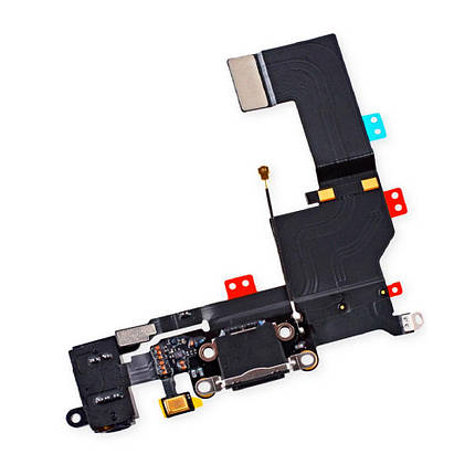 Шлейф для iPhone 5s з роз’ємом зарядки та аудіо конектором (Black) (Original PRC), фото 1