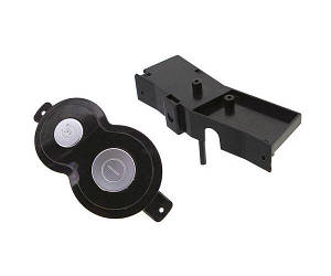 Кнопка декоративна + рамка для м'ясорубки Moulinex ME110130/JA0 - SS1530000143