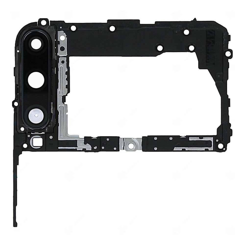 Скло камери для Huawei P40 Lite E в рамці (Black) (Original)
