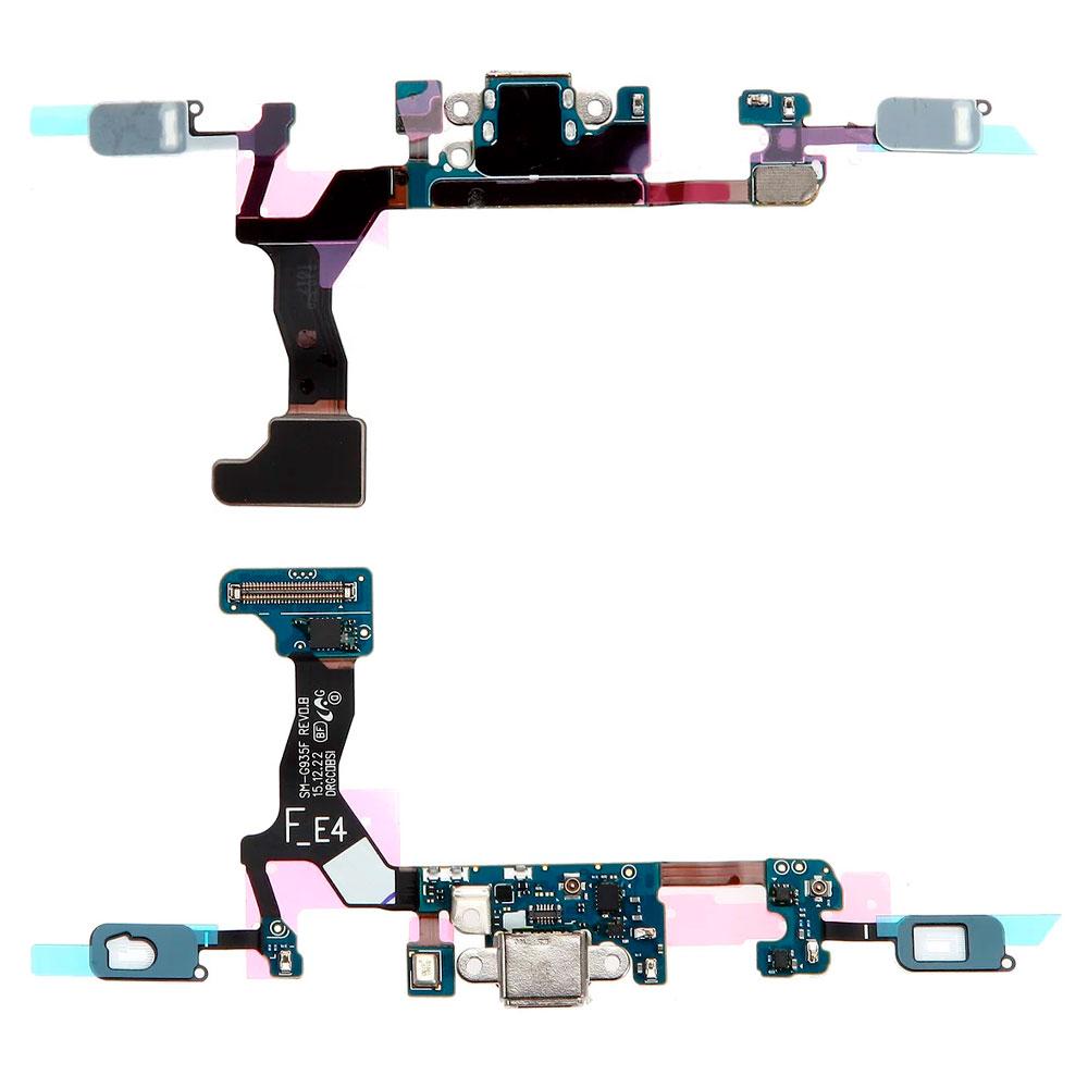 Шлейф для Samsung G935 Galaxy S7 Edge з роз’ємом зарядки та компонентами