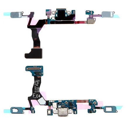 Шлейф для Samsung G935 Galaxy S7 Edge з роз’ємом зарядки та компонентами, фото 1