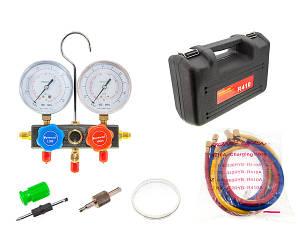 Колектор HongSen HS-410A (0-35 бар + 0-50 бар) (1/4" SAE) під фреон R-410a