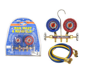 Колектор Uniweld QS4L3H-5 (0-35 бар + 0-55 бар) під фреони R-22, R-404a, R-410a (США)