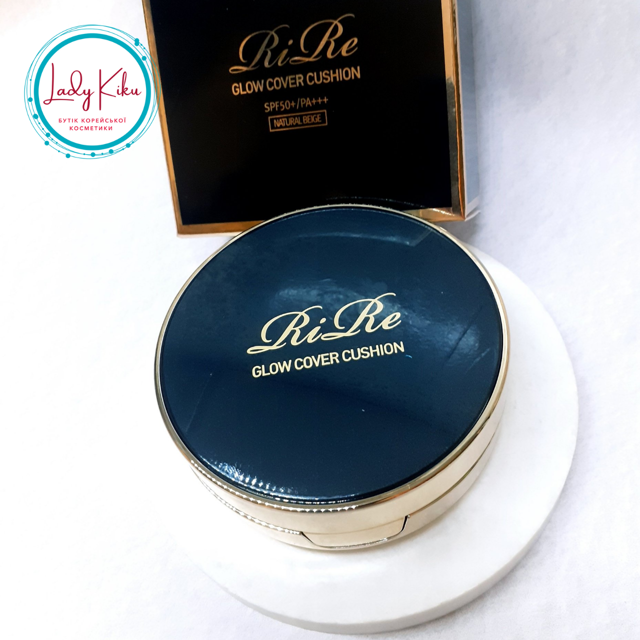 Зволожуючий кушон RiRe Glow Cover Cushion #21 Light Beige, 15g