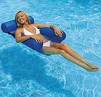 Надувное складное кресло матрас для плавания и отдыха на воде, со спинкой, пляжный водный гамак ТОП!