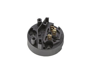 Термостат для чайника под круглый ТЭН, черный, 3 контакта, 250V 10A, круглый ТЭН 37/45 мм.