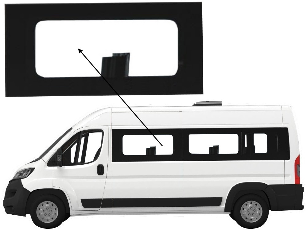 Бічне скло Citroen Jumper 2006-2023 салону переднє ліве довга база, фото 1