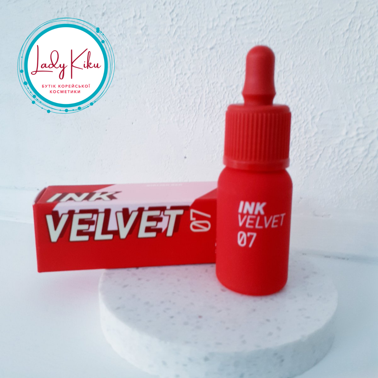 Матовий зволожуючий тінт-помада Peripera Ink The Velvet (AD) Color 07 Girlish Red, 4g