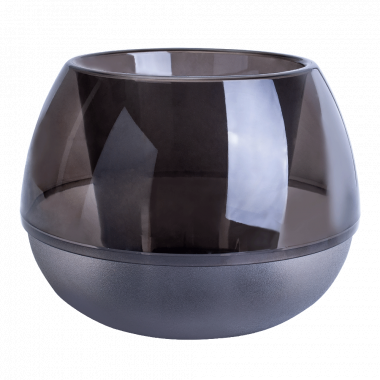 Горщик для квітів та орхідей 16*12см із дренажем Cфера 0,5 л коричневий/прозорий Алеана