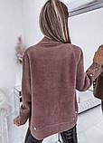 Жіноча стильна куртка-піджак з альпаки Косуха темний беж, фото 6