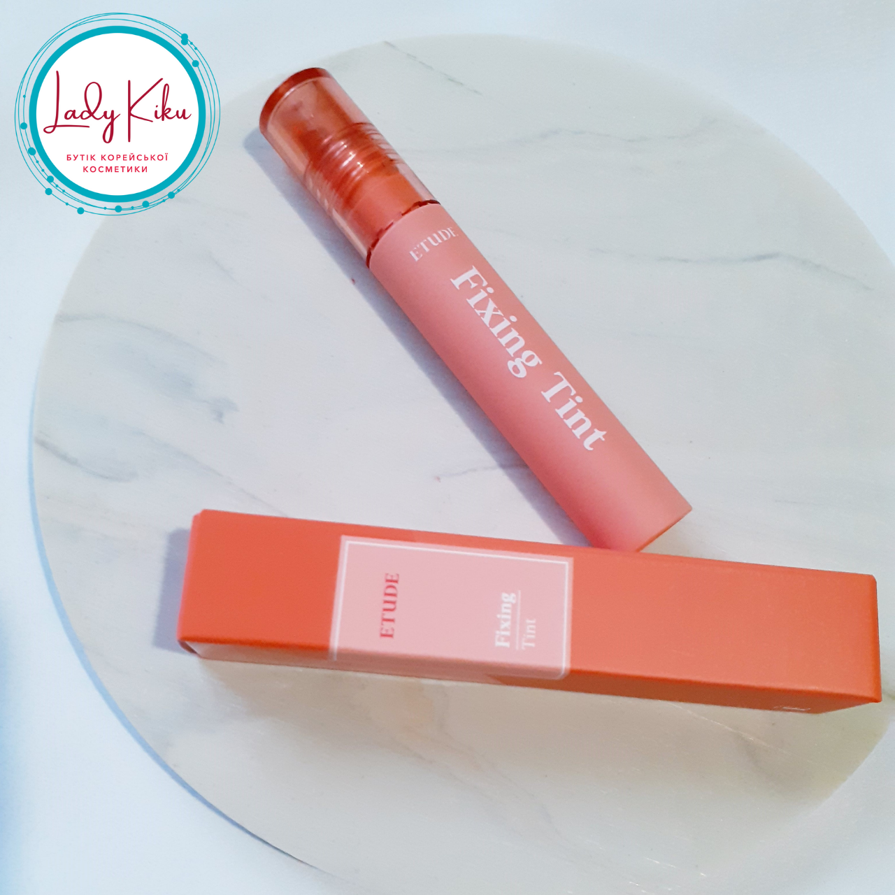 Водостійка матова помада Etude House Fixing Tint # 03 Mellow Peach, 4g