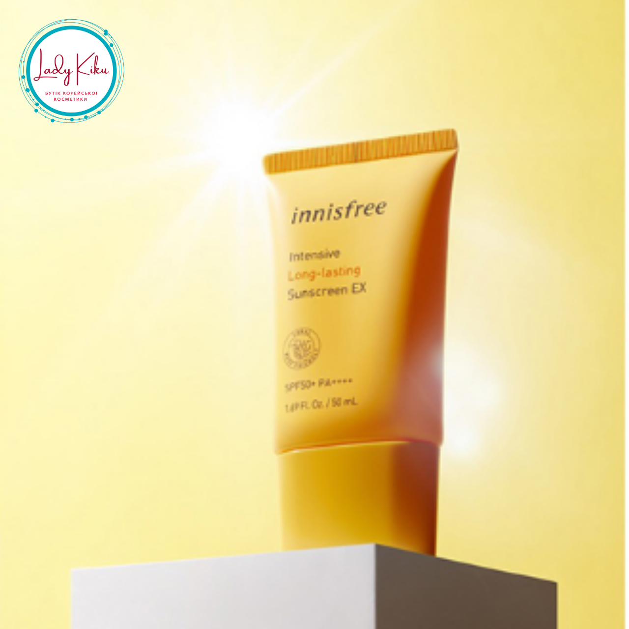 Водостійкий сонцезахисний крем з екстрактом центели азіатської Innisfree Intensive Long Lasting Sunscreen