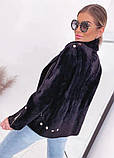 Жіноча стильна куртка-піджак з альпаки Косуха чорний, фото 2