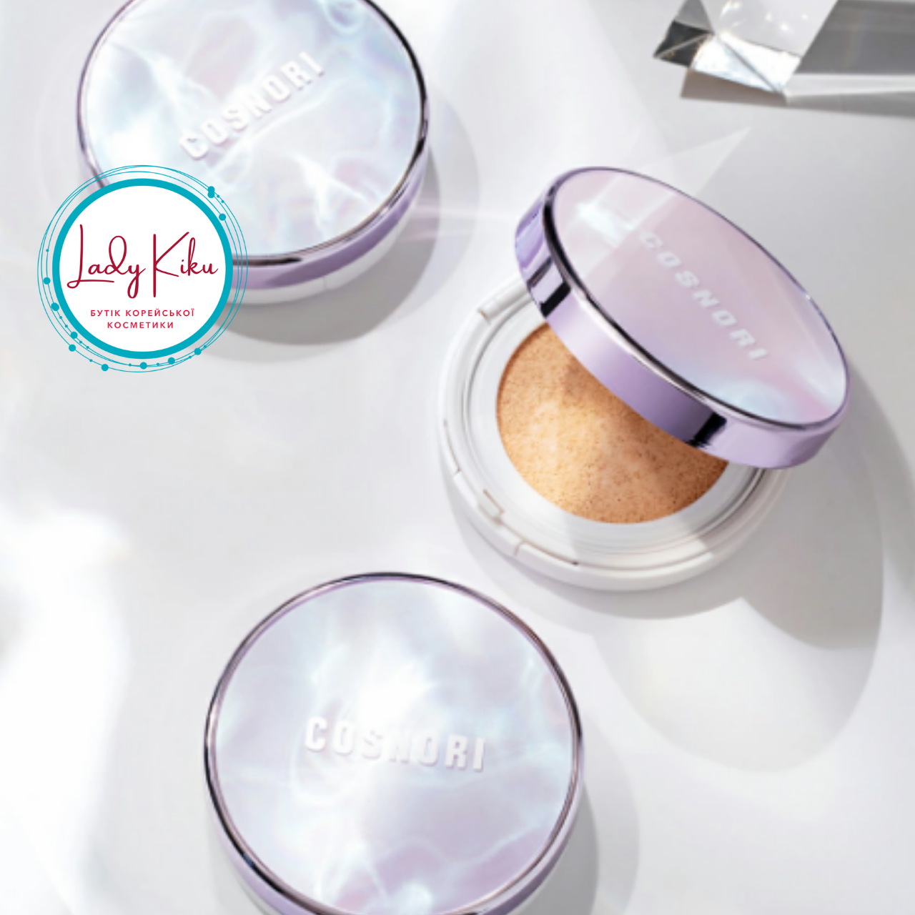Зволожуючий кушон з пантенолом COSNORI Panthenol Barrier Cushion SPF50+ PA++++ #1 Ivory