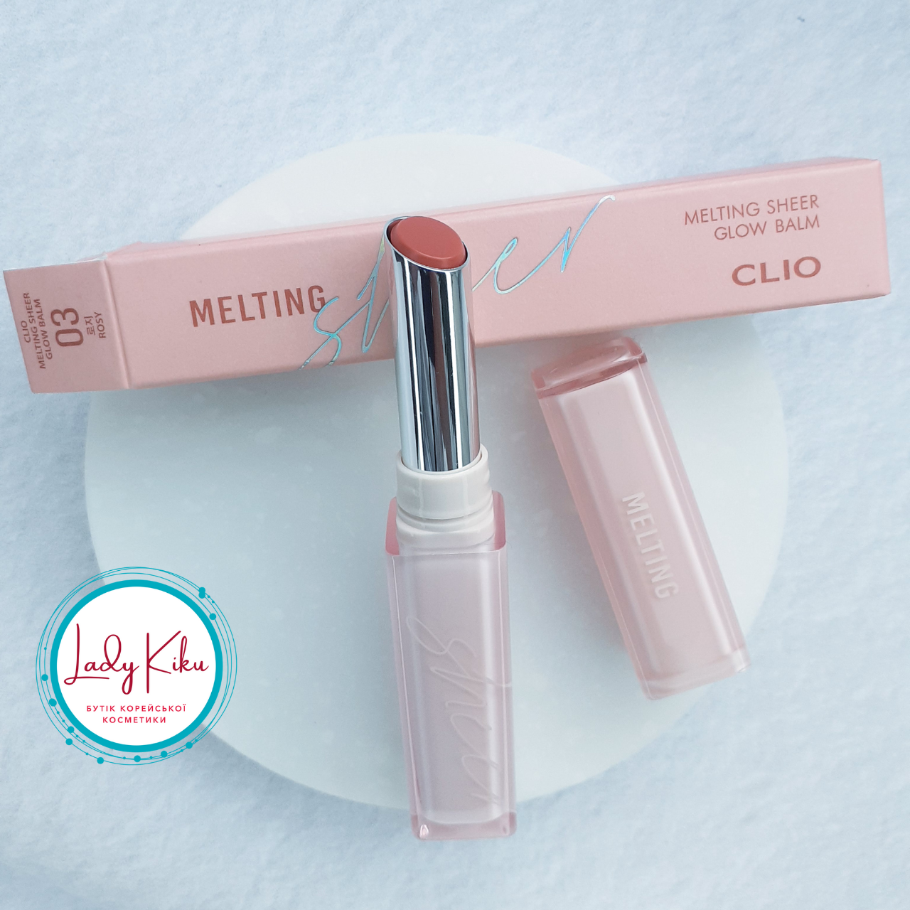 Кольоровий зволожуючий бальзам для губ CLIO Melting Sheer Glow Balm #03 Rosy, 2g
