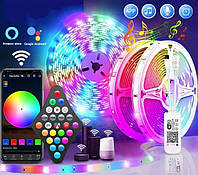 Светодиодная лента 10м Bluetooth+пульт 5050 Rgb Led світлодіодна 12м