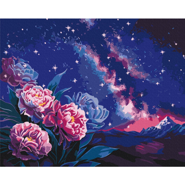 Картини за номерами 40×50 см. Нічні квіти © Anna Steshenko. Brushme 3563