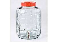 Диспенсер для воды 17,5 литров, бутыль с краном