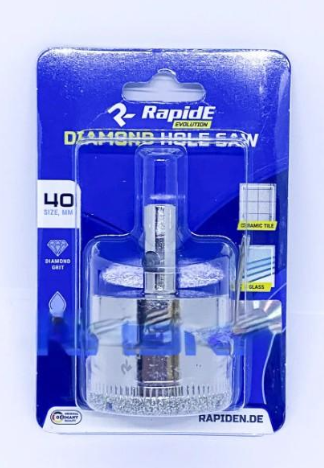 Коронка по плитці та склу 40 мм RAPIDE DIAMOND HOLE SAW