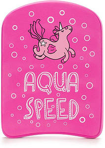 Дошка для плавання Aqua Speed ​​KIDDIE KICKBOARD Unicorn 6896 рожевий Діт 31x23x2,4cм