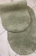 60х110 см Нобор ковриков Shaggy микрофибра, фисташковый овал, очень мягкий ворс