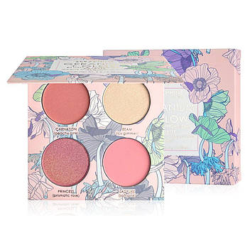 Палетка румяна + хайлайтер Seraphine Botanicals Geranium + Glow - Blush & Highlight Palette Heliopink 8 г