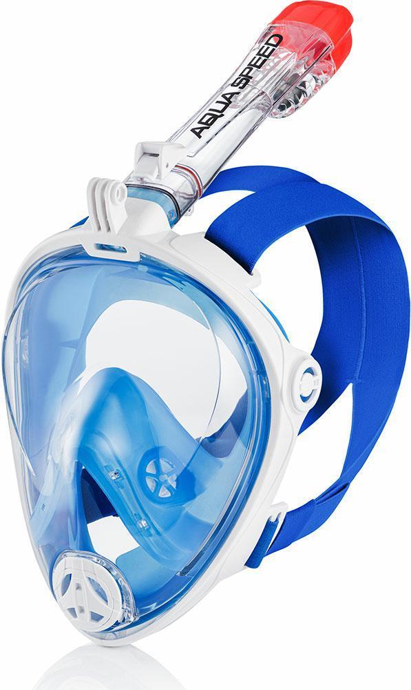 Повнолицева маска для дайвінгу Aqua Speed Spectra 2.0 7070 р. S/M (247-11) Blue/White
