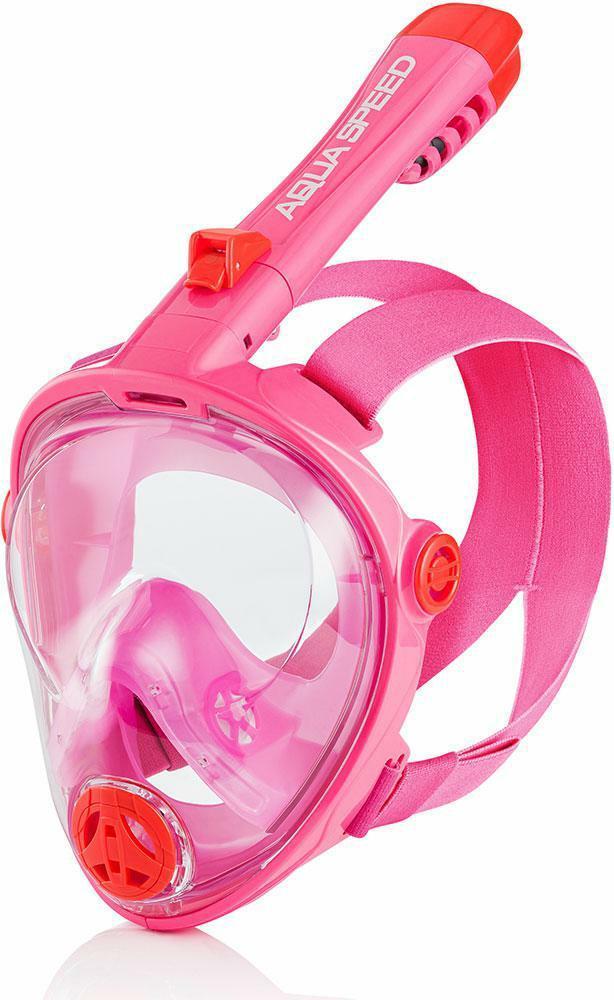 Повнолицева маска для дайвінгу Aqua Speed Spectra 2.0 7081 р. S (248-03) Pink/Red дитяча