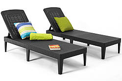 Комплект шезлонгів Allibert Jaipur Sun Lounger 2 шт. графіт