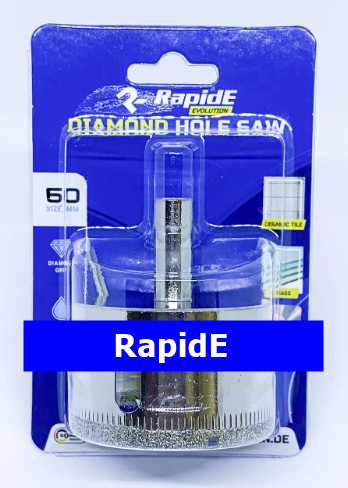 Коронка по плитці та склу 60 мм RAPIDE DIAMOND HOLE SAW, фото 1