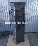 Комод пластиковий на 8 ящиків сірий, фото 7
