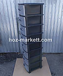 Комод пластиковий на 8 ящиків сірий, фото 10