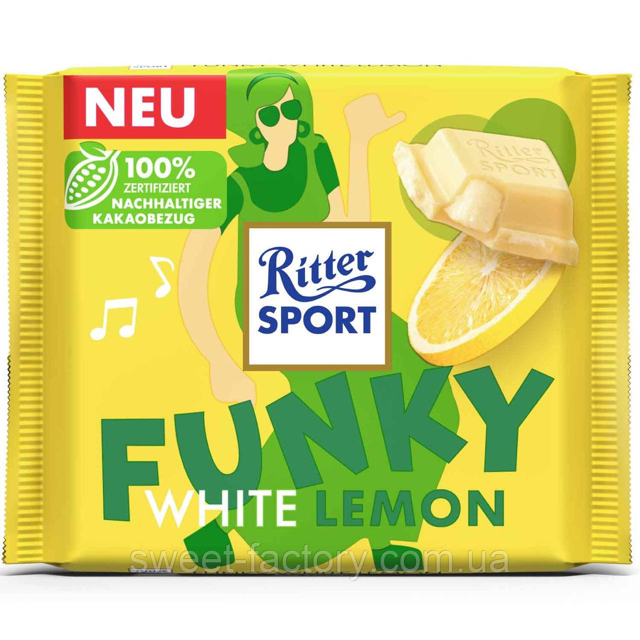 Шоколад Ritter Sport Funky White Lemon 100g