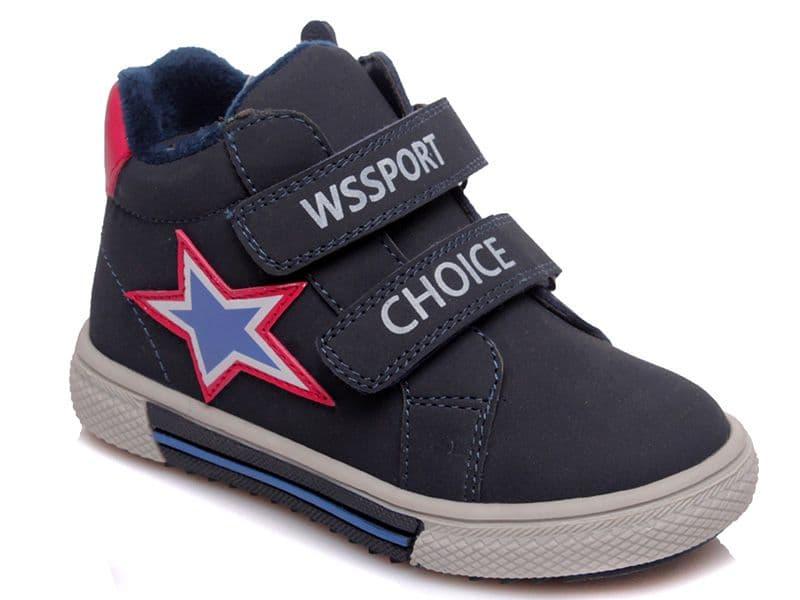 Дитячі демісезонні черевики 24 розмір Weestep темно-сині на липучці
