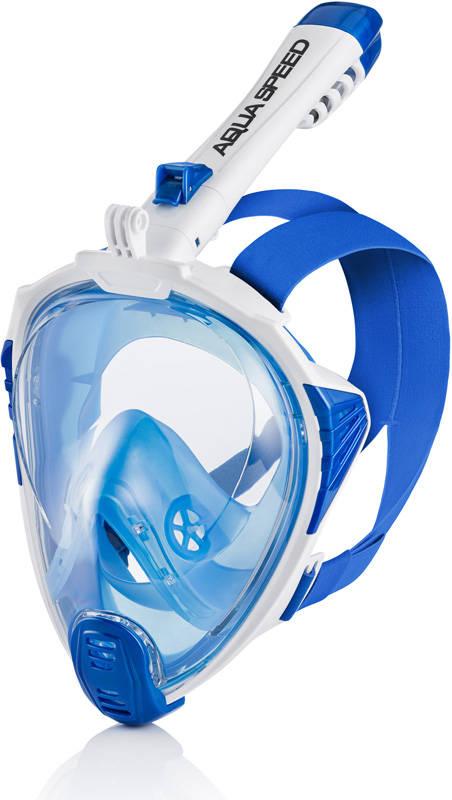 Повнолицева маска для дайвінгу Aqua Speed Drift 7086 р. S/M (249-51) White/Blue