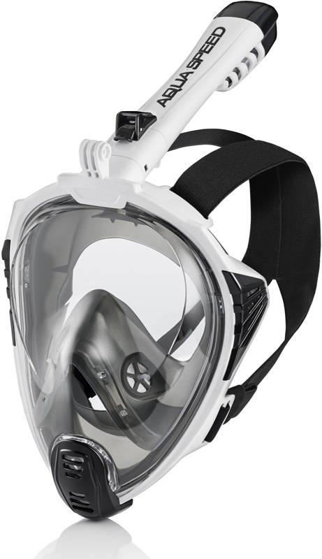 Повнолицева маска для дайвінгу Aqua Speed Drift 7087 р. S/M (249-57) Black/White
